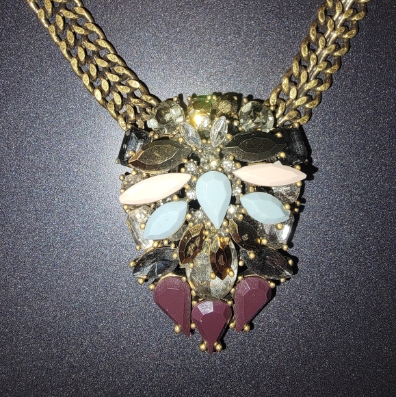 J.Crew Purple Stoned Statement Necklace - Picture 6 of 9